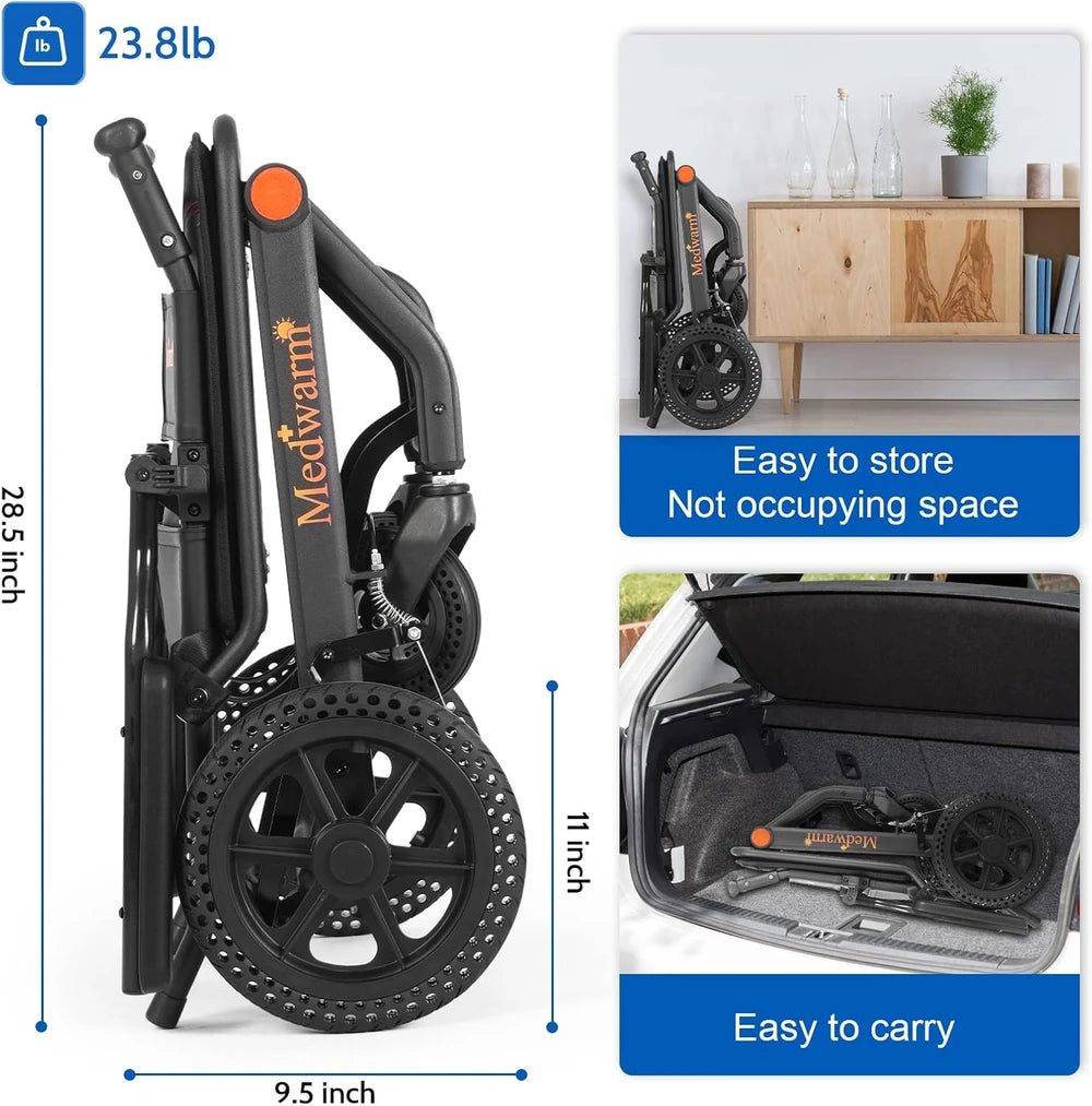 Medwarm Portable Transport Wheelchair